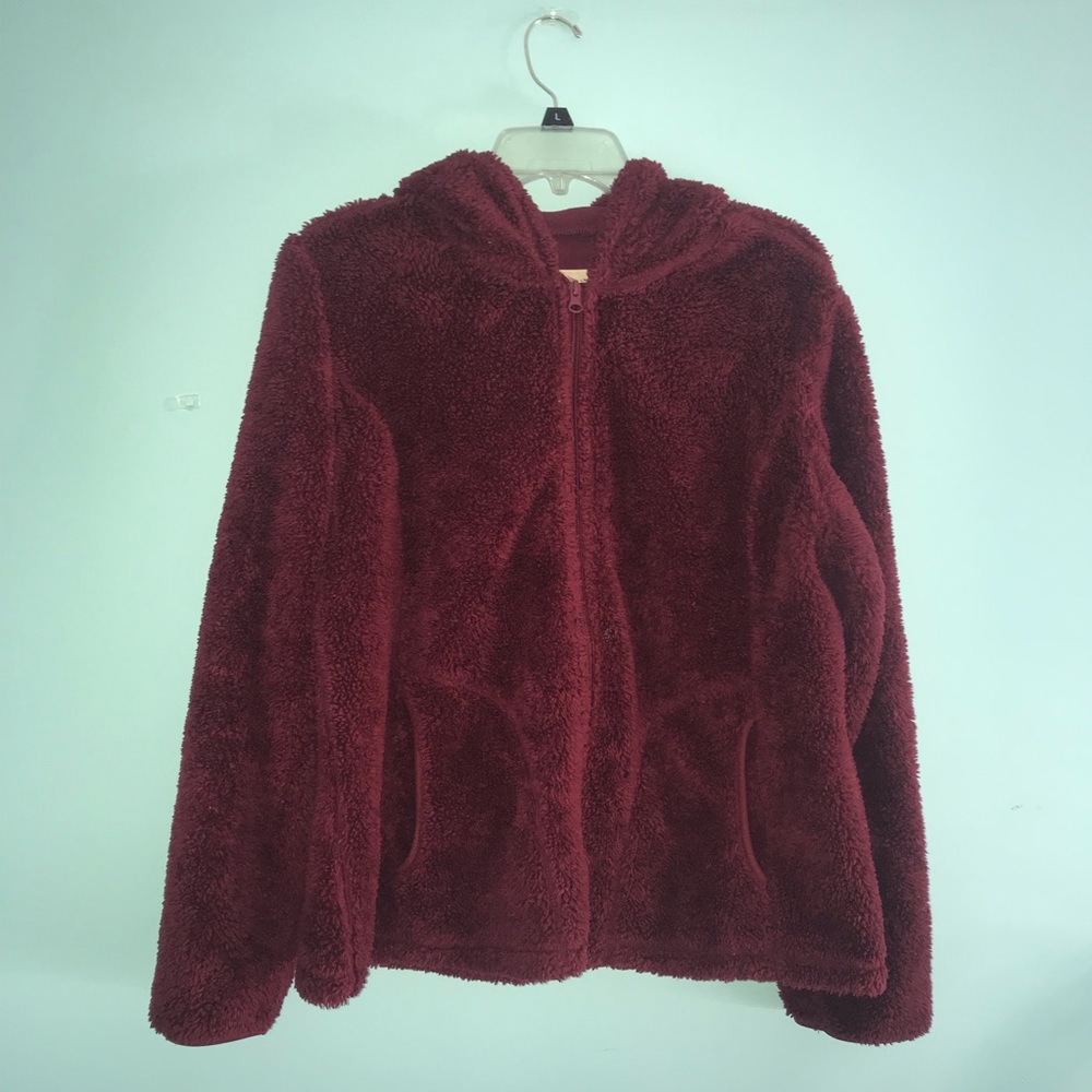 Red/ Maroon Sherpa Jacket!